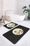 Set di 2 Tappetini da bagno antiscivolo Dicle BPS410 Rectangle Multicolore, 100 x 60 cm / 60 x 50 cm (1)