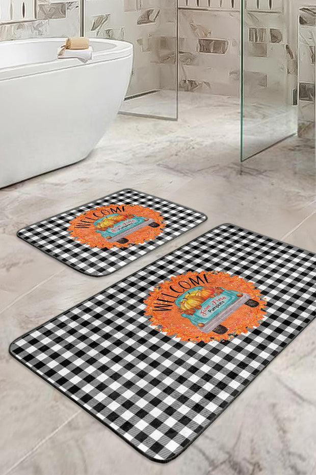 Set di 2 Tappetini da bagno antiscivolo Dicle BPS411 Rectangle Multicolore, 100 x 60 cm / 60 x 50 cm (2)