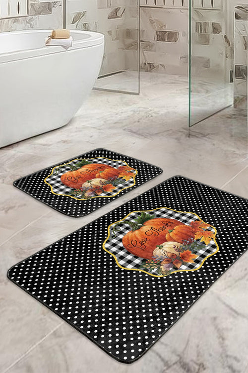 Set di 2 Tappetini da bagno antiscivolo Dicle BPS413 Rectangle Multicolore, 100 x 60 cm / 60 x 50 cm