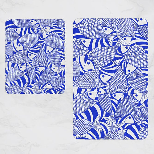 Set di 2 Tappetini da bagno antiscivolo Digital 10 Multicolore, 50 x 70 / 70 x 100 cm (1)