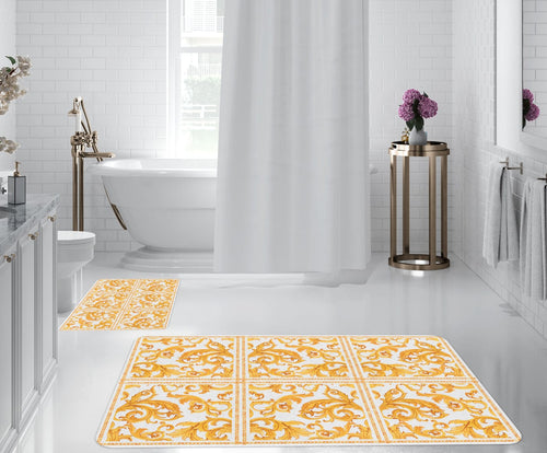 Set di 2 Tappetini da bagno antiscivolo Digital 104 Multicolore, 50 x 70 / 70 x 100 cm