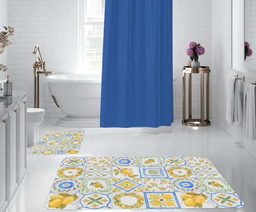 Set di 2 Tappetini da bagno antiscivolo Digital 105 Multicolore, 50 x 70 / 70 x 100 cm