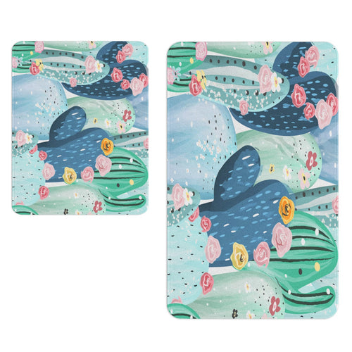 Set di 2 Tappetini da bagno antiscivolo Digital 106 Multicolore, 50 x 70 / 70 x 100 cm (1)