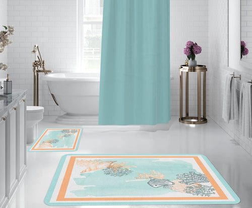 Set di 2 Tappetini da bagno antiscivolo Digital 109 Multicolore, 50 x 70 / 70 x 100 cm