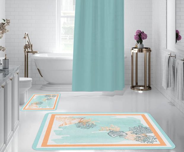 Set di 2 Tappetini da bagno antiscivolo Digital 109 Multicolore, 50 x 70 / 70 x 100 cm