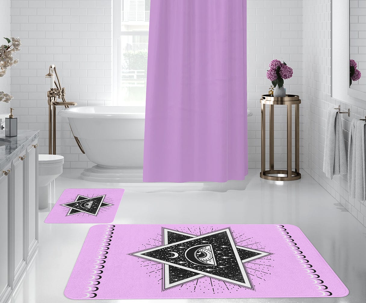Set di 2 Tappetini da bagno antiscivolo Digital 11 Multicolore, 50 x 70 / 70 x 100 cm