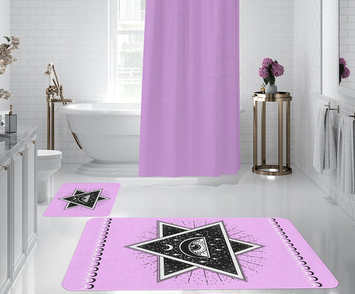 Set di 2 Tappetini da bagno antiscivolo Digital 11 Multicolore, 50 x 70 / 70 x 100 cm