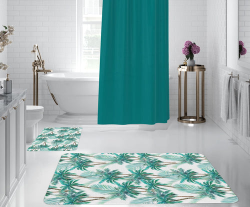 Set di 2 Tappetini da bagno antiscivolo Digital 110 Multicolore, 40 x 60 / 60 x 90 cm (1)