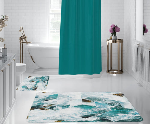Set di 2 Tappetini da bagno antiscivolo Digital 111 Multicolore, 50 x 70 / 70 x 100 cm