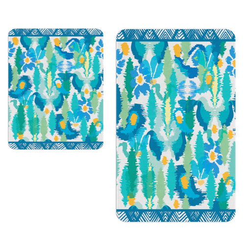 Set di 2 Tappetini da bagno antiscivolo Digital 113 Multicolore, 40 x 60 / 60 x 90 cm
