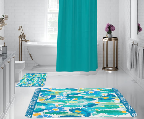 Set di 2 Tappetini da bagno antiscivolo Digital 113 Multicolore, 50 x 70 / 70 x 100 cm