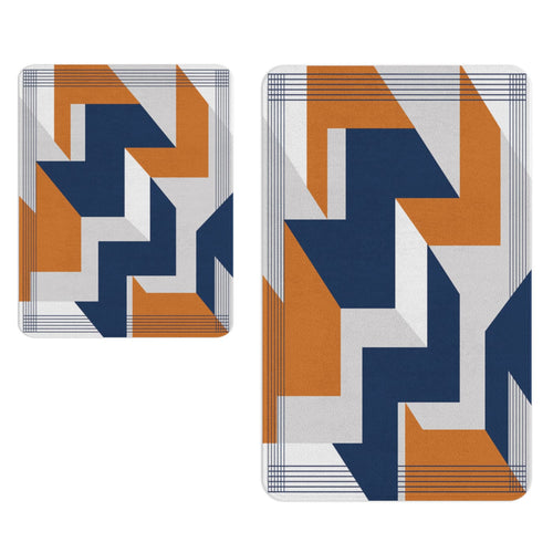 Set di 2 Tappetini da bagno antiscivolo Digital 116 Multicolore, 40 x 60 / 60 x 90 cm