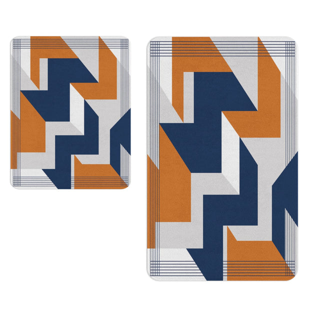 Set di 2 Tappetini da bagno antiscivolo Digital 116 Multicolore, 50 x 70 / 70 x 100 cm (1)