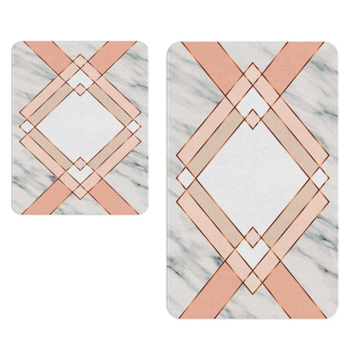Set di 2 Tappetini da bagno antiscivolo Digital 117 Multicolore, 40 x 60 / 60 x 90 cm