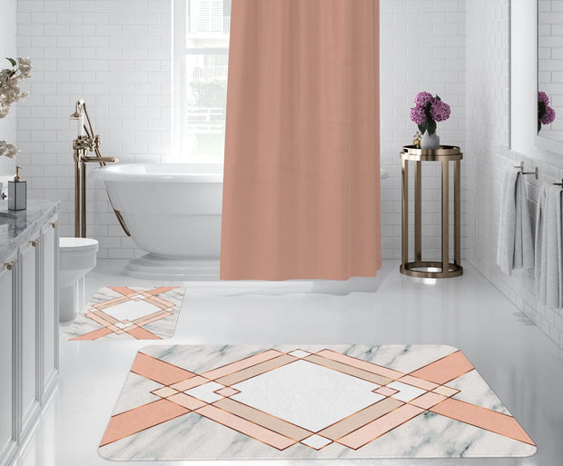 Set di 2 Tappetini da bagno antiscivolo Digital 117 Multicolore, 50 x 70 / 70 x 100 cm