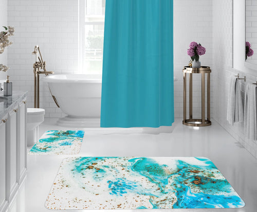 Set di 2 Tappetini da bagno antiscivolo Digital 124 Multicolore, 50 x 70 / 70 x 100 cm