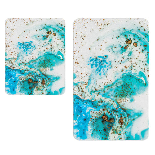 Set di 2 Tappetini da bagno antiscivolo Digital 124 Multicolore, 50 x 70 / 70 x 100 cm (1)