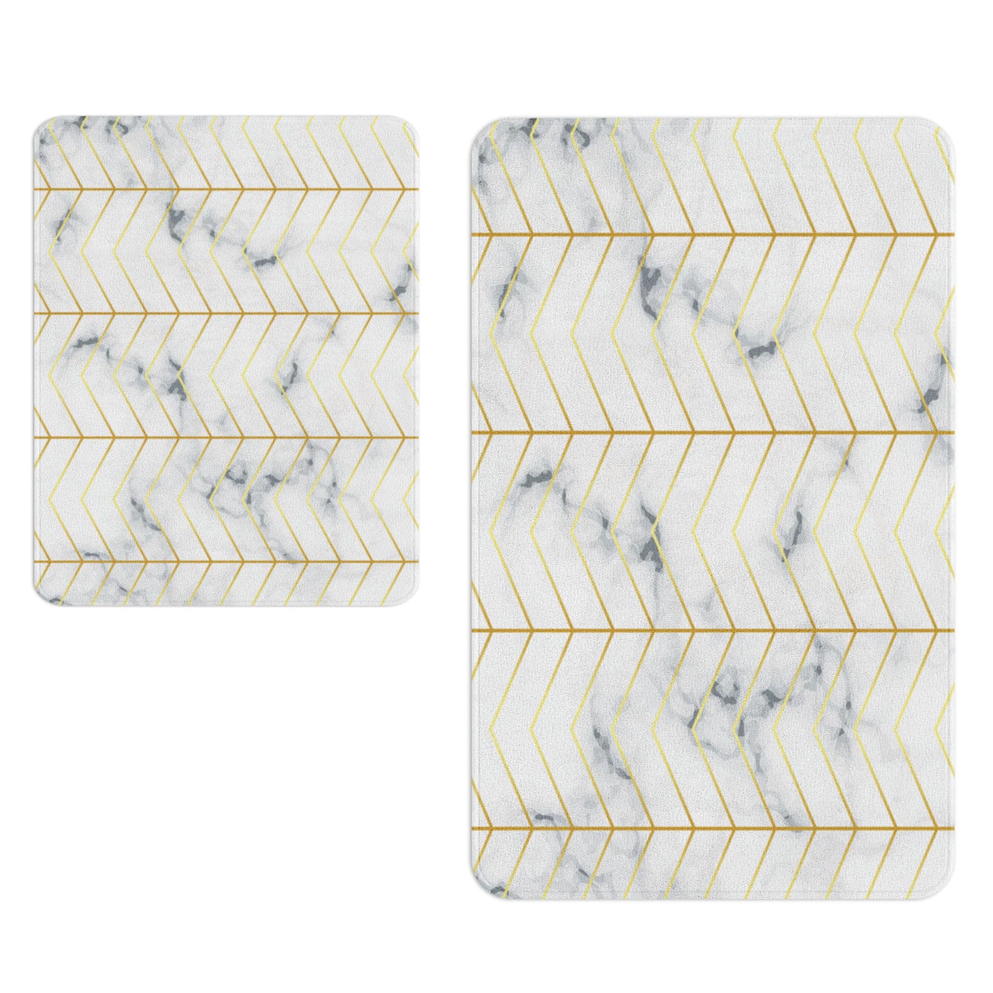 Set di 2 Tappetini da bagno antiscivolo Digital 125 Multicolore, 50 x 70 / 70 x 100 cm (1)