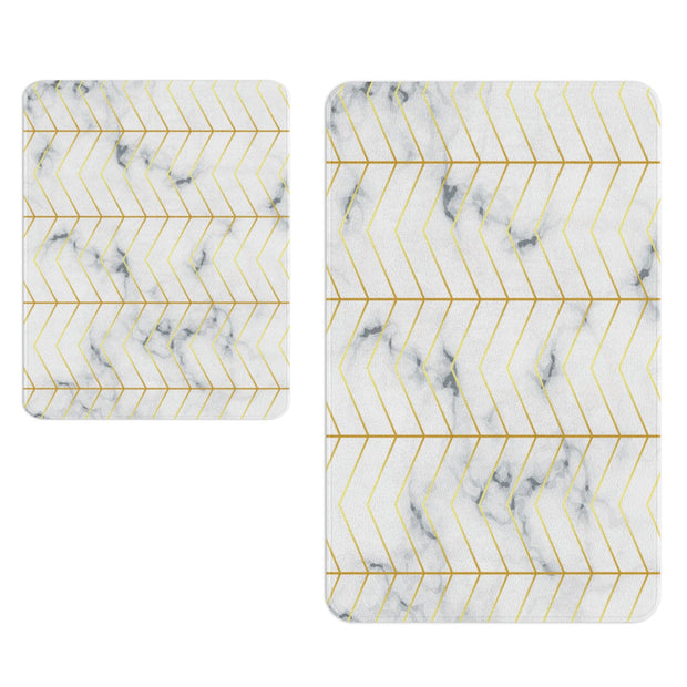 Set di 2 Tappetini da bagno antiscivolo Digital 125 Multicolore, 50 x 70 / 70 x 100 cm (1)