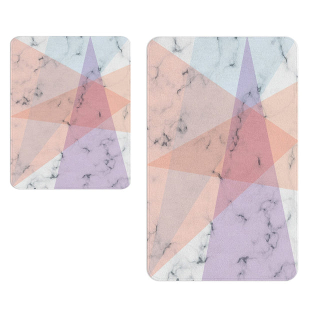 Set di 2 Tappetini da bagno antiscivolo Digital 126 Multicolore, 40 x 60 / 60 x 90 cm