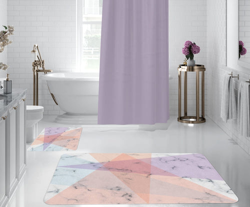 Set di 2 Tappetini da bagno antiscivolo Digital 126 Multicolore, 50 x 70 / 70 x 100 cm