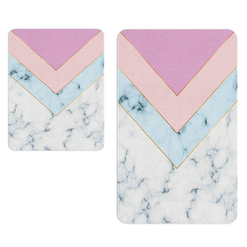 Oyo Set di 2 Tappetini da bagno antiscivolo Digital 127 Multicolore, 50 x 70 / 70 x 100 cm