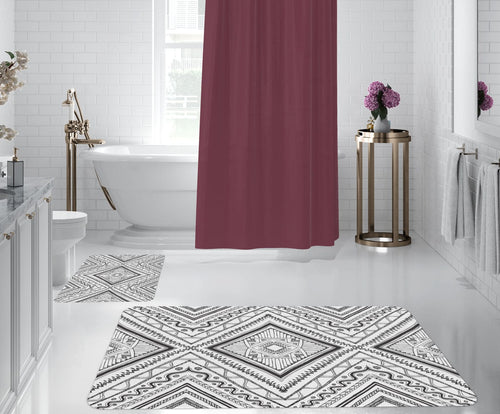 Set di 2 Tappetini da bagno antiscivolo Digital 132 Multicolore, 50 x 70 / 70 x 100 cm