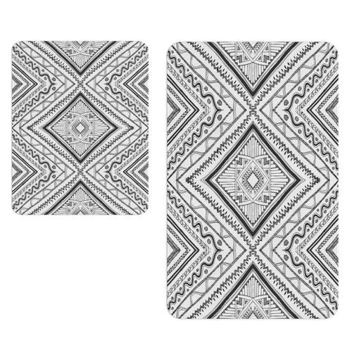 Set di 2 Tappetini da bagno antiscivolo Digital 132 Multicolore, 50 x 70 / 70 x 100 cm (1)