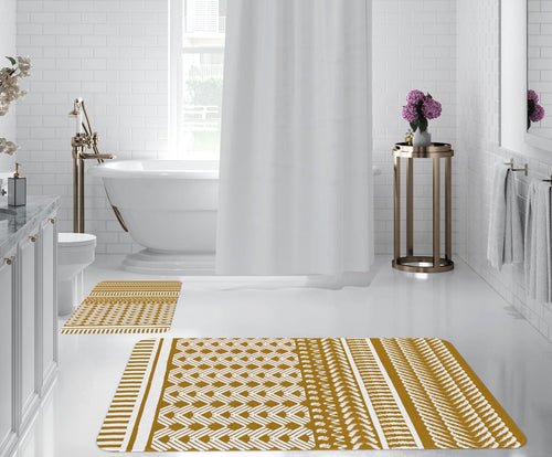 Set di 2 Tappetini da bagno antiscivolo Digital 133 Multicolore, 50 x 70 / 70 x 100 cm