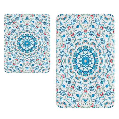 Set di 2 Tappetini da bagno antiscivolo Digital 134 Multicolore, 50 x 70 / 70 x 100 cm (1)
