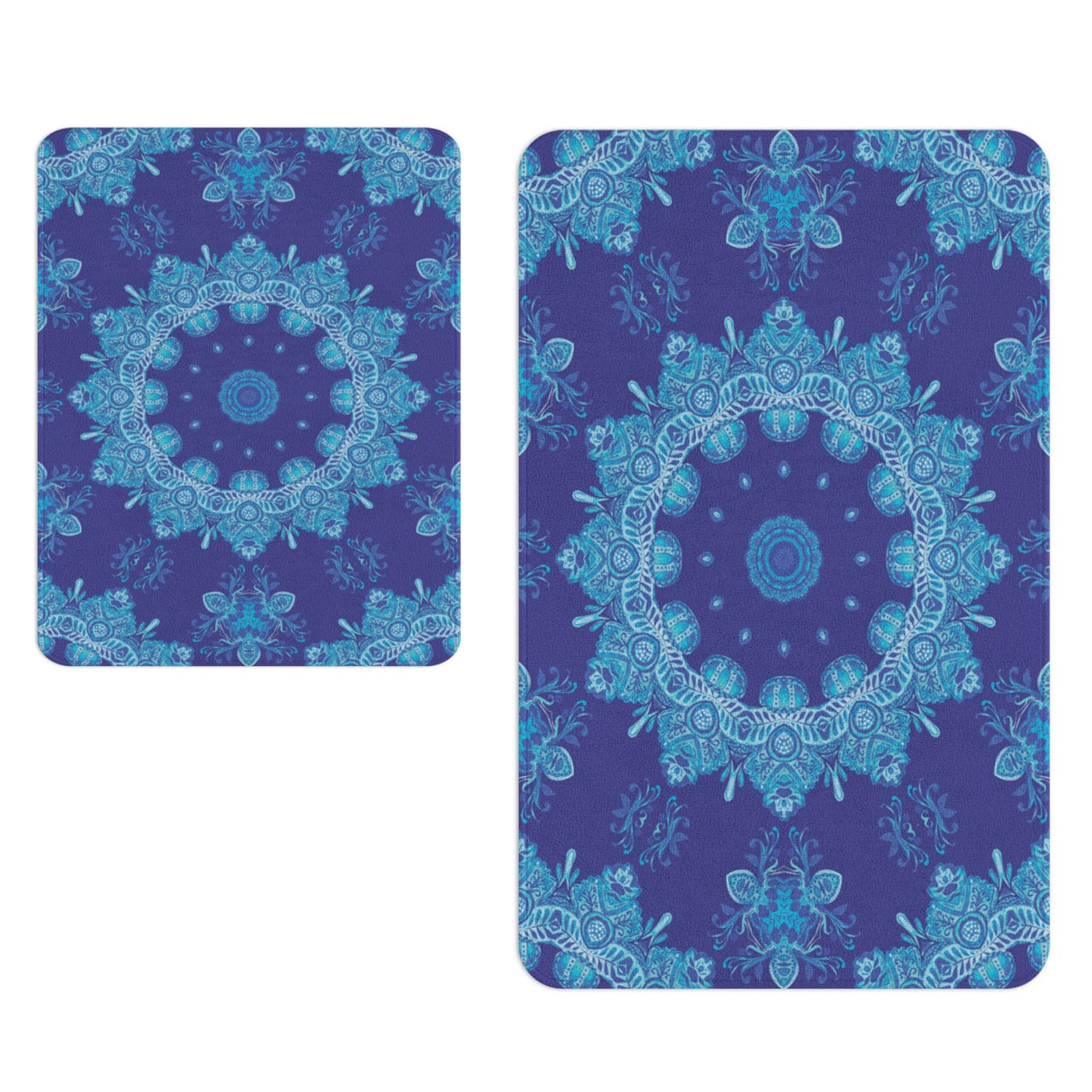 Set di 2 Tappetini da bagno antiscivolo Digital 135 Multicolore, 40 x 60 / 60 x 90 cm