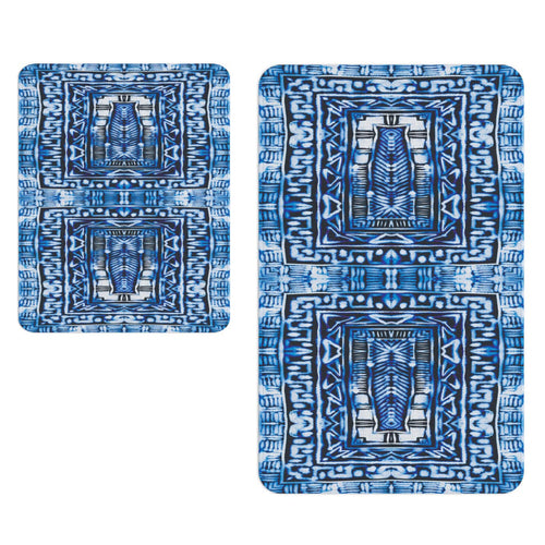 Set di 2 Tappetini da bagno antiscivolo Digital 144 Multicolore, 40 x 60 / 60 x 90 cm