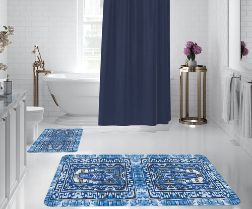 Set di 2 Tappetini da bagno antiscivolo Digital 144 Multicolore, 50 x 70 / 70 x 100 cm