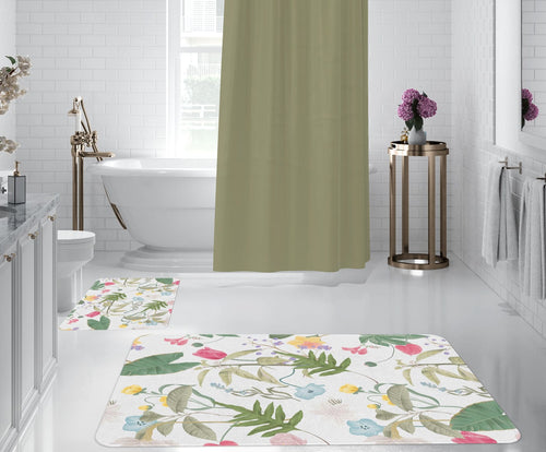 Set di 2 Tappetini da bagno antiscivolo Digital 148 Multicolore, 40 x 60 / 60 x 90 cm (1)