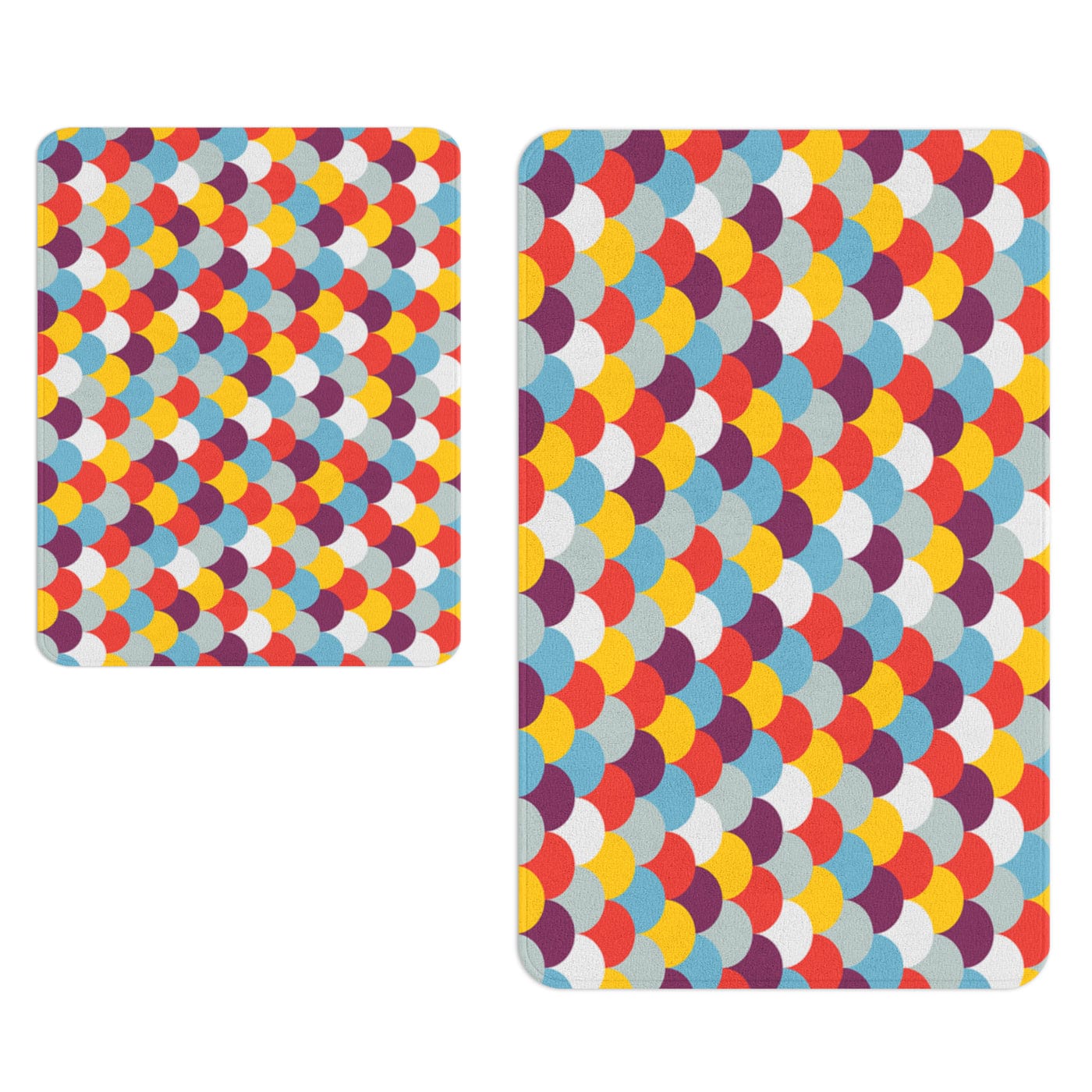 Set di 2 Tappetini da bagno antiscivolo Digital 160 Multicolore, 40 x 60 / 60 x 90 cm