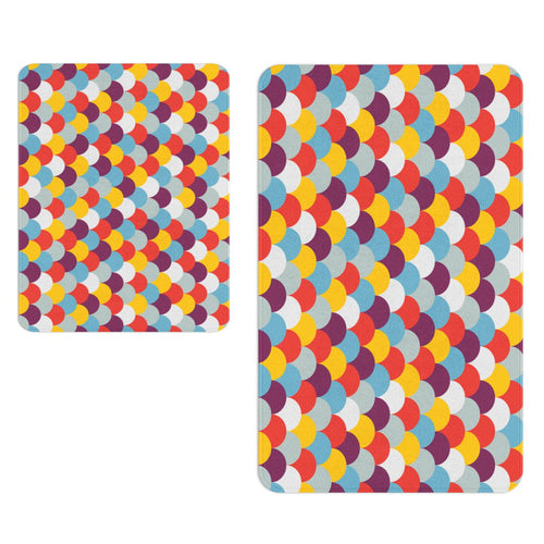 Set di 2 Tappetini da bagno antiscivolo Digital 160 Multicolore, 40 x 60 / 60 x 90 cm