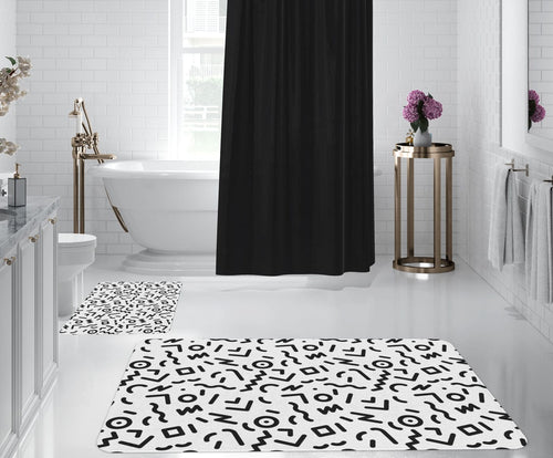 Set di 2 Tappetini da bagno antiscivolo Digital 161 Multicolore, 50 x 70 / 70 x 100 cm