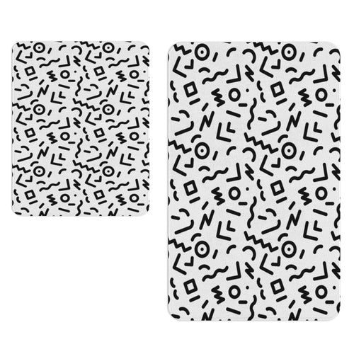 Set di 2 Tappetini da bagno antiscivolo Digital 161 Multicolore, 50 x 70 / 70 x 100 cm (1)
