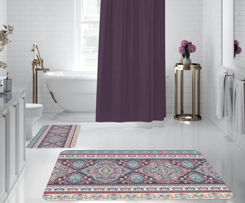 Set di 2 Tappetini da bagno antiscivolo Digital 162 Multicolore, 50 x 70 / 70 x 100 cm