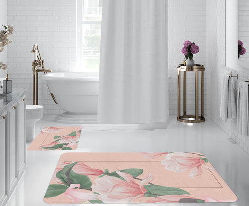 Set di 2 Tappetini da bagno antiscivolo Digital 166 Multicolore, 40 x 60 / 60 x 90 cm (1)