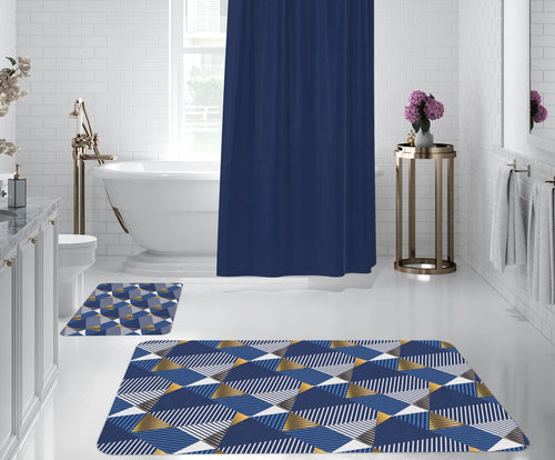 Set di 2 Tappetini da bagno antiscivolo Digital 168 Multicolore, 50 x 70 / 70 x 100 cm