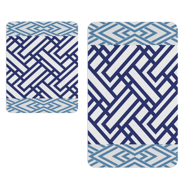 Set di 2 Tappetini da bagno antiscivolo Digital 169 Multicolore, 40 x 60 / 60 x 90 cm