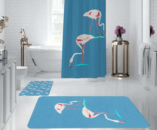 Set di 2 Tappetini da bagno antiscivolo Digital 17 Multicolore, 50 x 70 / 70 x 100 cm