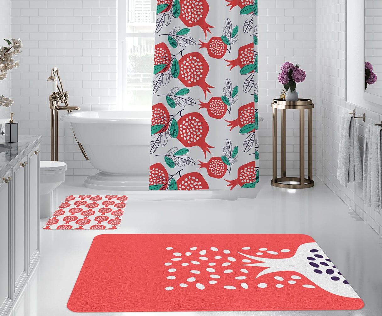 Set di 2 Tappetini da bagno antiscivolo Digital 20 Multicolore, 40 x 60 / 60 x 90 cm (1)