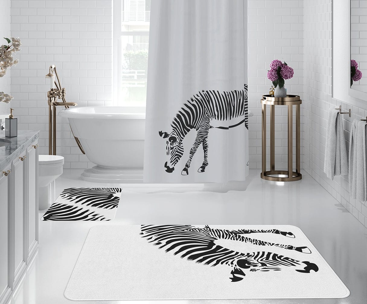 Set di 2 Tappetini da bagno antiscivolo Digital 22 Multicolore, 50 x 70 / 70 x 100 cm
