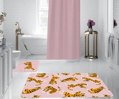 Set di 2 Tappetini da bagno antiscivolo Digital 23 Multicolore, 40 x 60 / 60 x 90 cm (1)