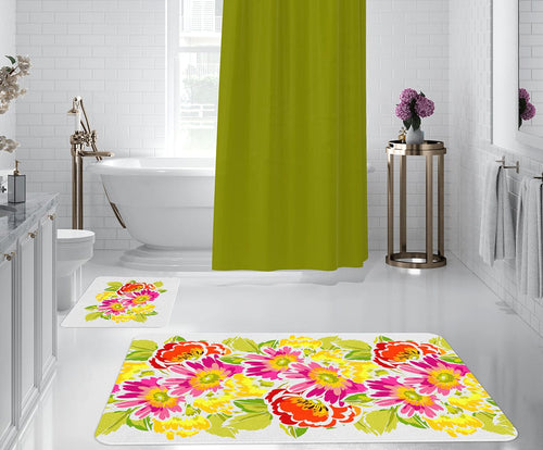 Set di 2 Tappetini da bagno antiscivolo Digital 24 Multicolore, 50 x 70 / 70 x 100 cm