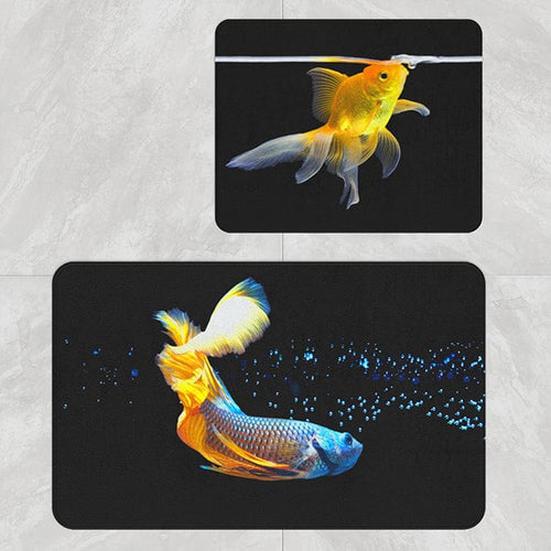 Set di 2 Tappetini da bagno antiscivolo Digital 27 Multicolore, 50 x 70 / 70 x 100 cm (1)