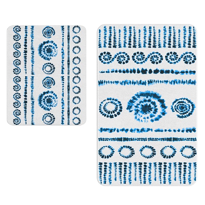 Set di 2 Tappetini da bagno antiscivolo Digital 28 Multicolore, 50 x 70 / 70 x 100 cm (1)