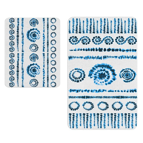 Set di 2 Tappetini da bagno antiscivolo Digital 28 Multicolore, 50 x 70 / 70 x 100 cm (1)
